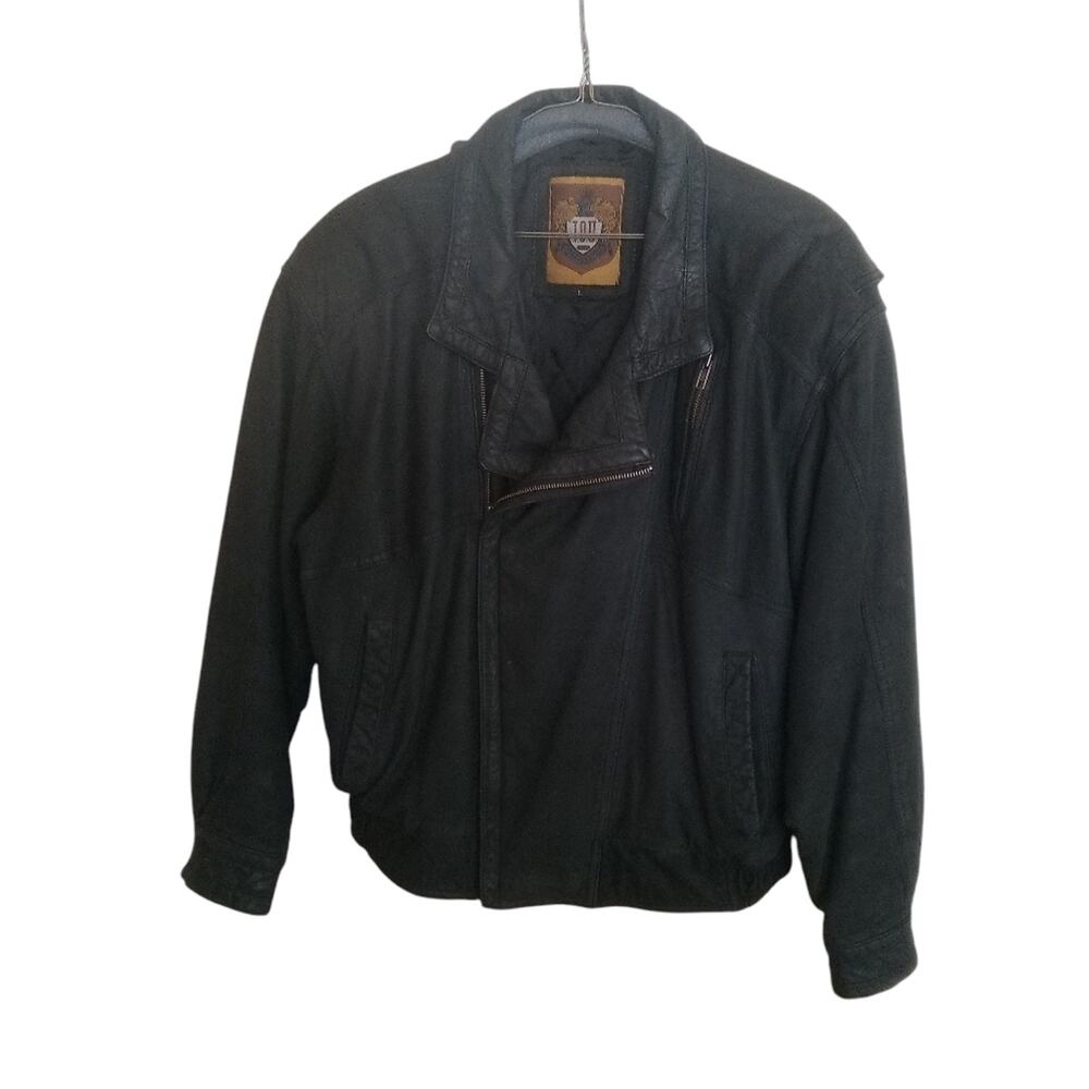 I.O.U. vintage 1991 genuine leather biker jacket L